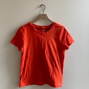 Orange jcrew essential tee